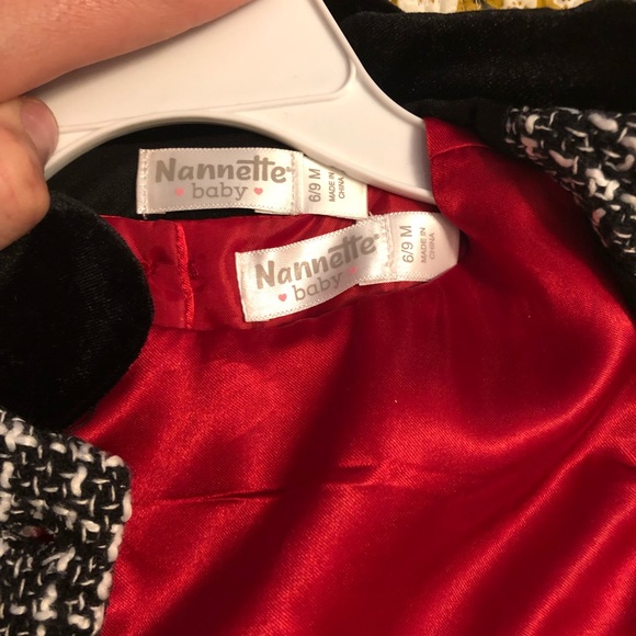 Nannette baby dress with overcoat size 6-9 months - Picture 3 of 3